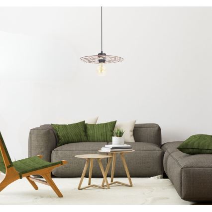 Luster na sajli FALCO 1xE27/60W/230V pr. 30 cm bež