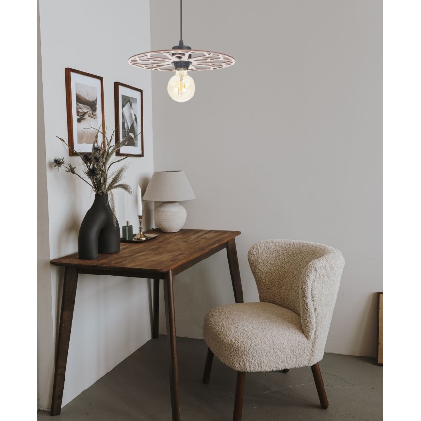 Luster na sajli FALCO 1xE27/60W/230V pr. 30 cm bež