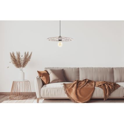 Luster na sajli FALCO 1xE27/60W/230V pr. 40 cm bež
