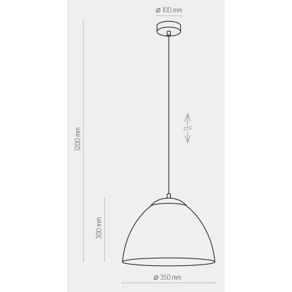 Luster na sajli FARO 1xE27/60W/230V bijela