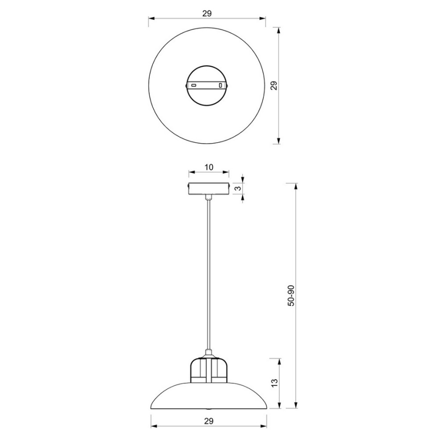 Luster na sajli FELIX 1xE27/60W/230V zelena