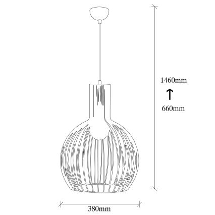 Luster na sajli FELLINI 1xE27/100W/230V
