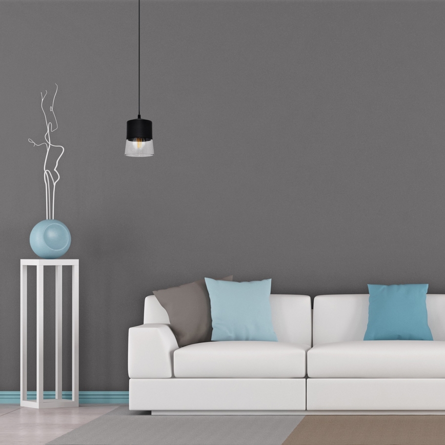 Luster na sajli FERGIE 1xE27/15W/230V crna