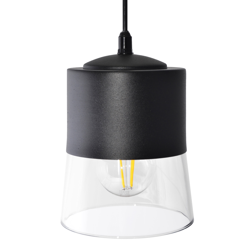 Luster na sajli FERGIE 1xE27/15W/230V crna