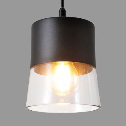 Luster na sajli FERGIE 1xE27/15W/230V crna