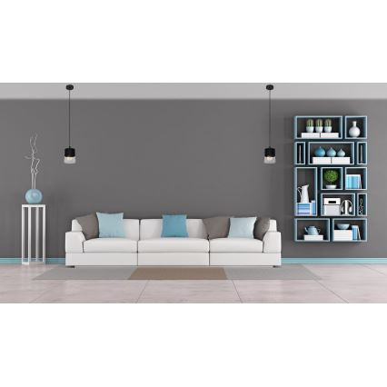 Luster na sajli FERGIE 1xE27/15W/230V crna