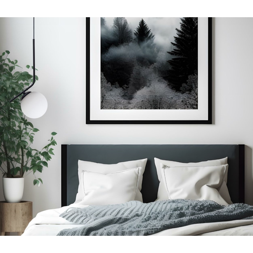 Luster na sajli FIRA 1xE27/60W/230V crna