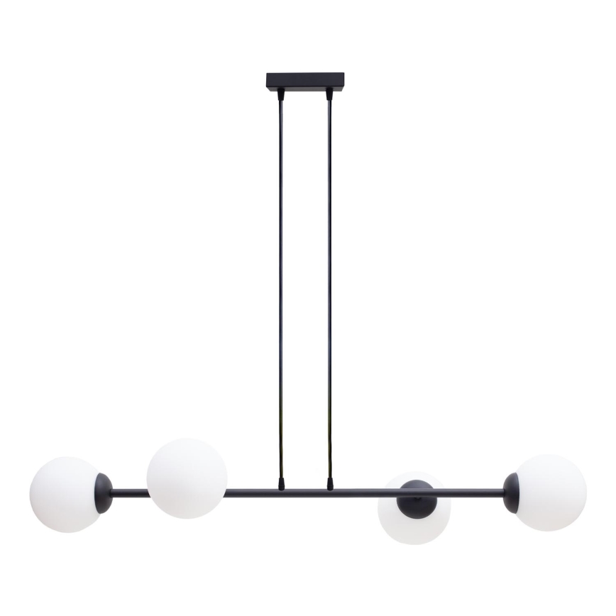 Luster na sajli FIRA 4xE27/60W/230V crna
