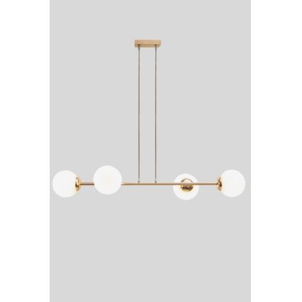 Luster na sajli FIRA 4xE27/60W/230V zlatna
