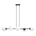 Luster na sajli FIRA 5xE27/60W/230V crna