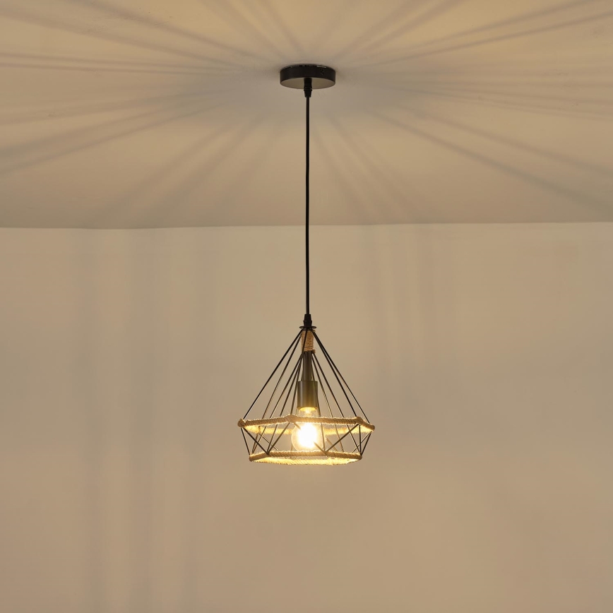Luster na sajli FLARE 1xE27/15W/230V pr. 25 cm bež