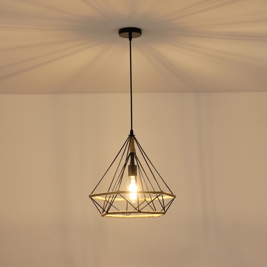Luster na sajli FLARE 1xE27/15W/230V pr. 38 cm bež