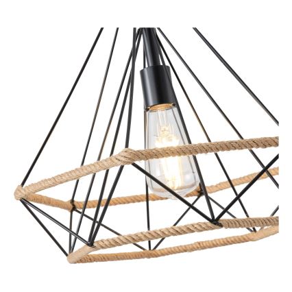 Luster na sajli FLARE 1xE27/15W/230V pr. 38 cm bež