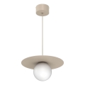 Luster na sajli FLAT 1xE27/15W/230V bež