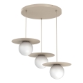Luster na sajli FLAT 3xE27/15W/230V bež