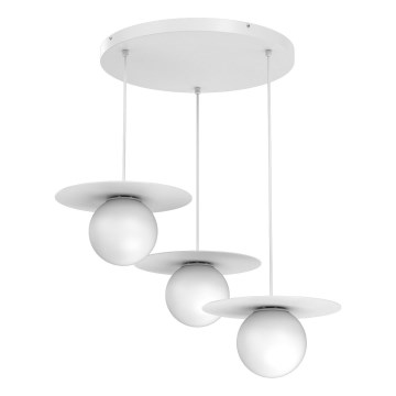 Luster na sajli FLAT 3xE27/15W/230V bijela