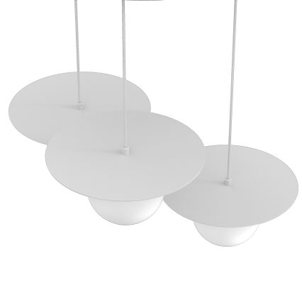 Luster na sajli FLAT 3xE27/15W/230V bijela
