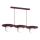Luster na sajli FLAT 3xE27/15W/230V bordo