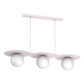 Luster na sajli FLAT 3xE27/15W/230V krem boje
