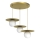 Luster na sajli FLAT 3xE27/15W/230V zlatni