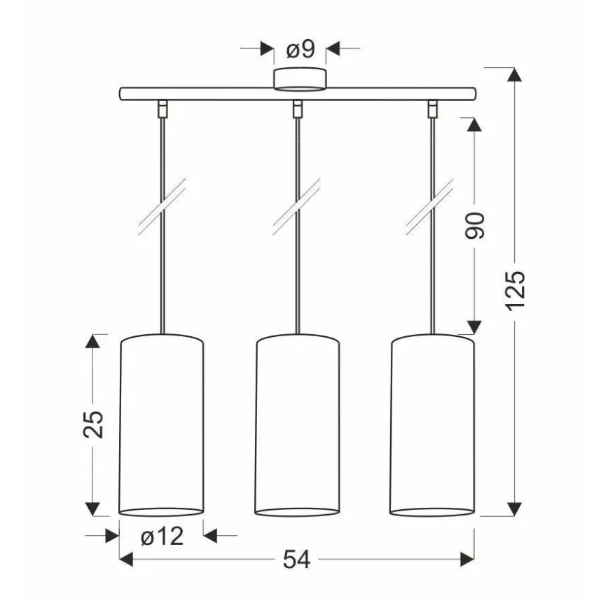 Luster na sajli FLERI 3xE27/60W/230V ratan
