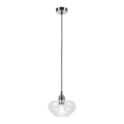 Luster na sajli FLO 1xE27/15W/230V sjajni krom/proziran