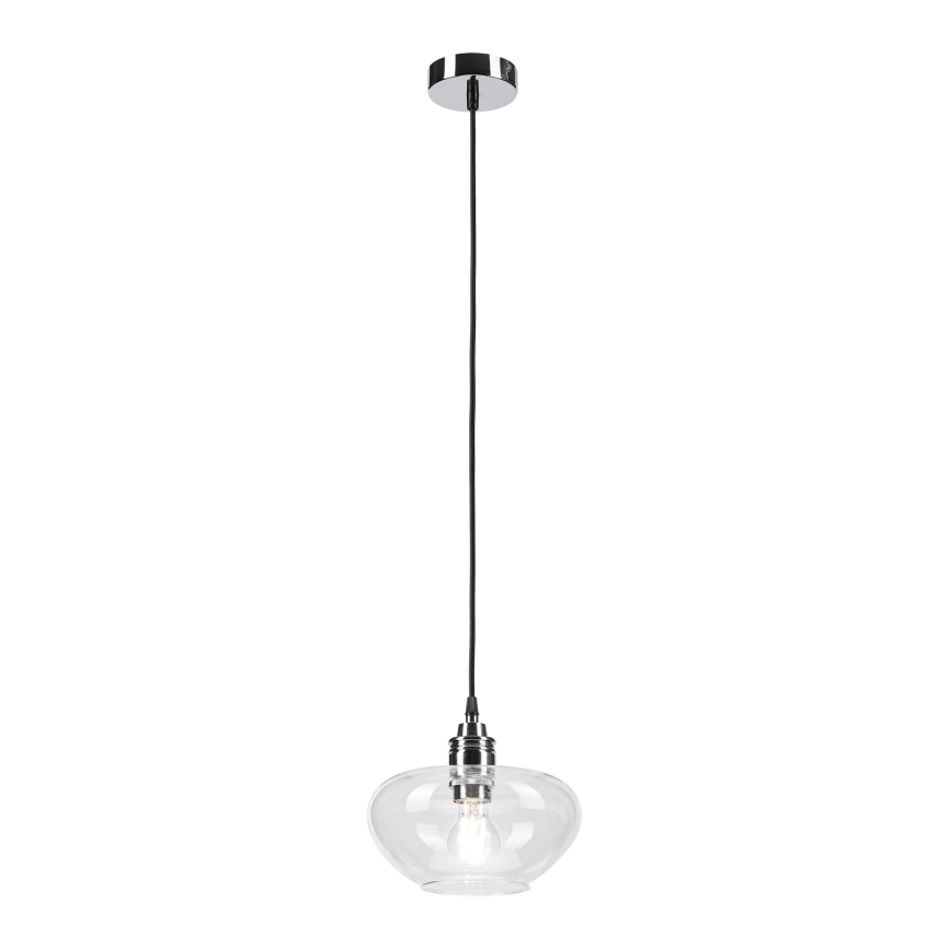 Luster na sajli FLO 1xE27/15W/230V sjajni krom/proziran