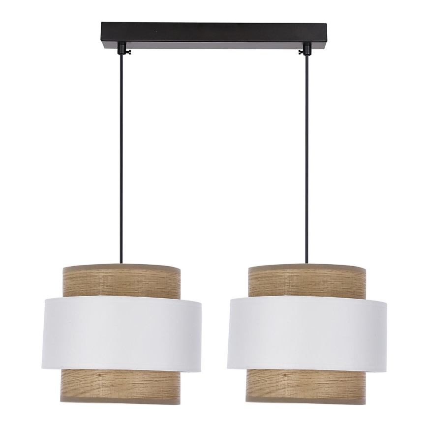 Luster na sajli FORNI 2xE27/40W/230V smeđa/bijela