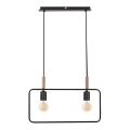 Luster na sajli FRAME 2xE27/60W/230V crna