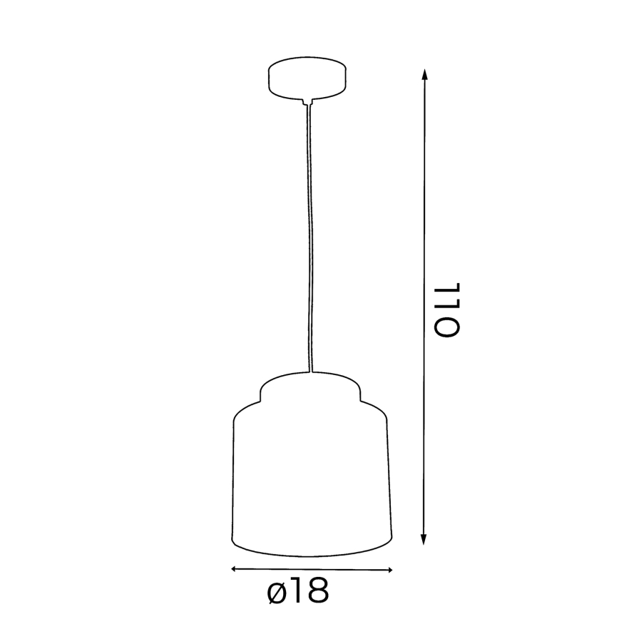 Luster na sajli FRODI 1xE27/60W/230V crna