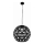 Luster na sajli FROZEN 1xE27/60W/230V pr. 50 cm crna