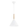 Luster na sajli FUKS 1xE27/15W/230V bijela/bež