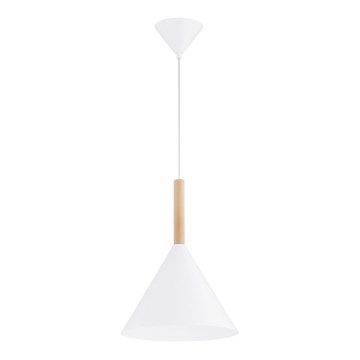 Luster na sajli FUKS 1xE27/15W/230V bijela/bež