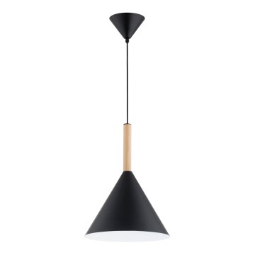 Luster na sajli FUKS 1xE27/15W/230V crna/bež