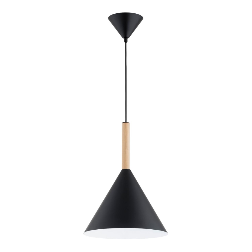 Luster na sajli FUKS 1xE27/15W/230V crna/bež