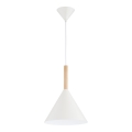Luster na sajli FUKS 1xE27/15W/230V krem/bež