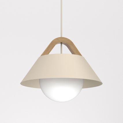 Luster na sajli FUNDA 1xE27/15W/230V bež
