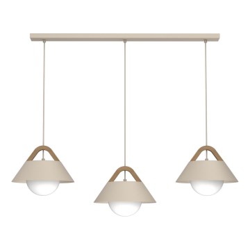 Luster na sajli FUNDA 3xE27/15W/230V bež