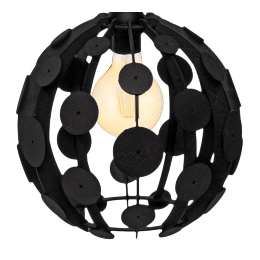 Luster na sajli GAIA 1xE27/60W/230V crna/smeđa pr. 18 cm