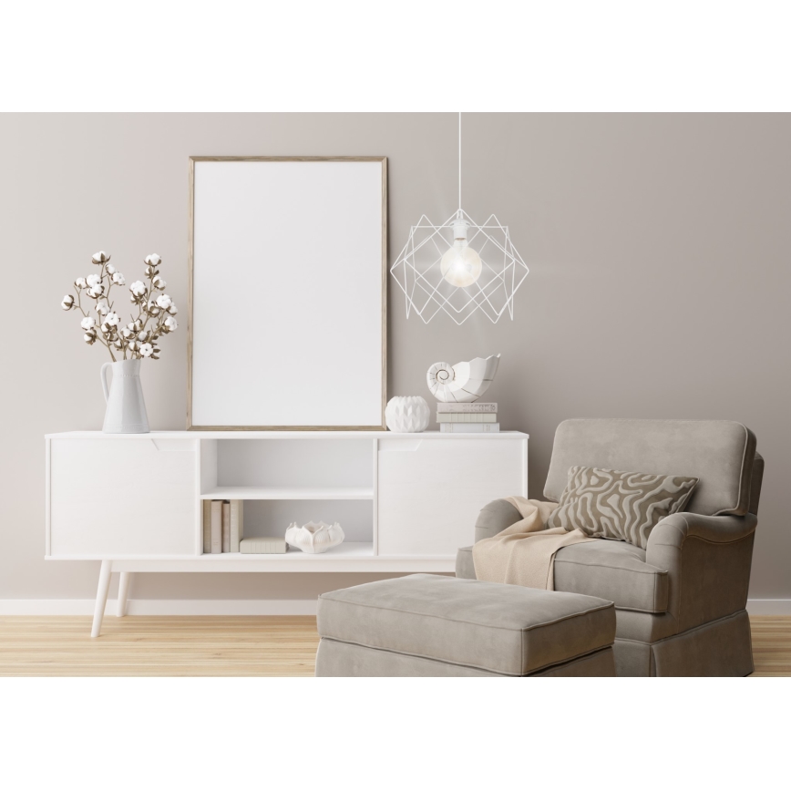 Luster na sajli GALL 1xE27/60W/230V bijela