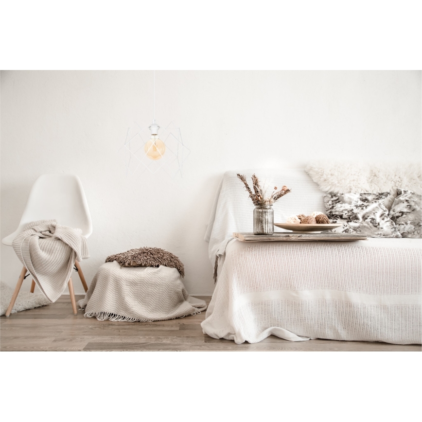 Luster na sajli GALL 1xE27/60W/230V bijela