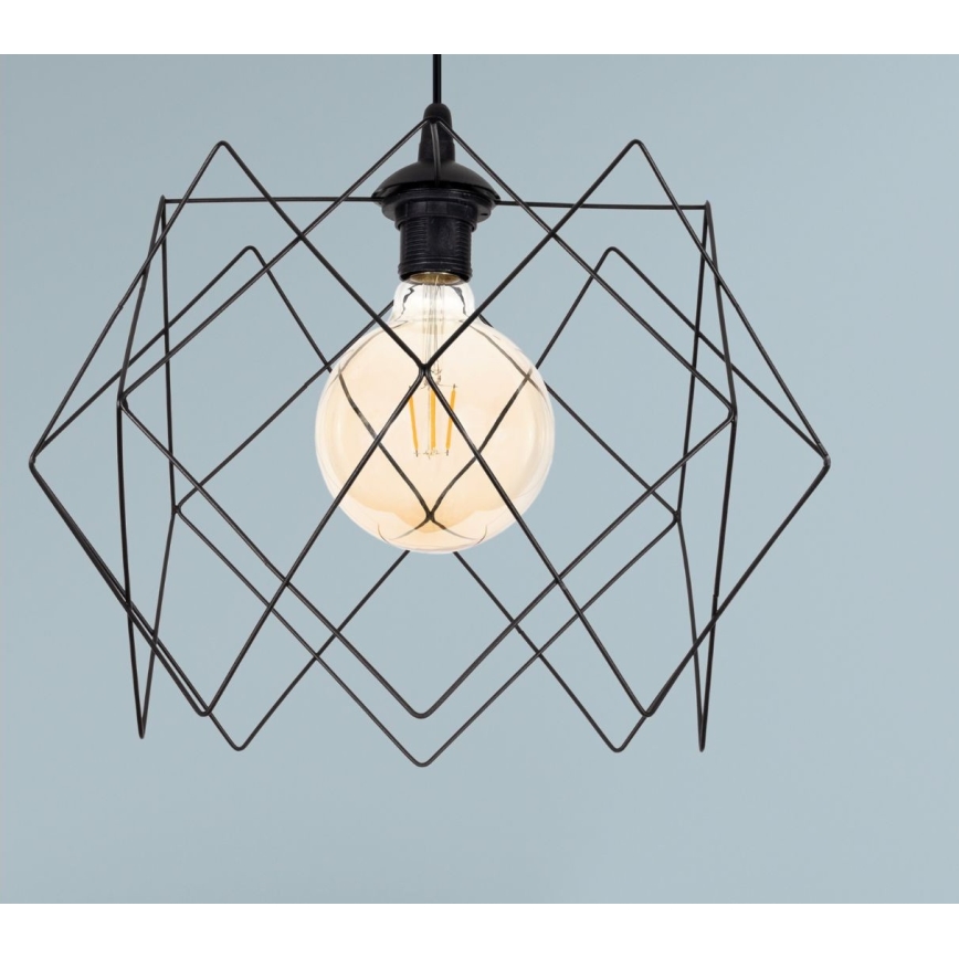 Luster na sajli GALL 1xE27/60W/230V crna