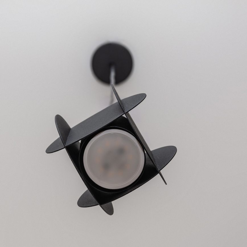 Luster na sajli GAMBIT 1xGU10/10W/230V crna