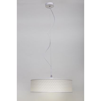 Luster na sajli GARDA 1xE27/60W/230V pr. 40 cm bijela