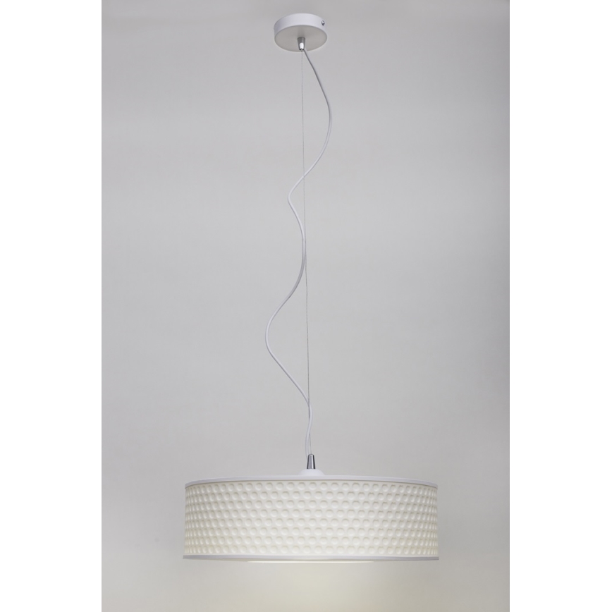 Luster na sajli GARDA 1xE27/60W/230V pr. 40 cm bijela