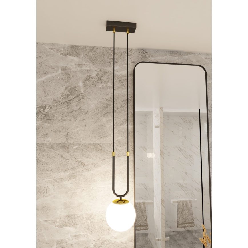 Luster na sajli GLAM 1xE14/10W/230V crna