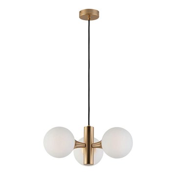 Luster na sajli GLOBE 3xE14/7W/230V zlatni
