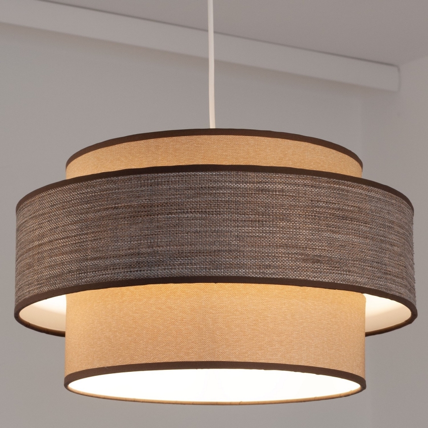 Luster na sajli GRACE 1xE27/60W/230V bež/smeđa