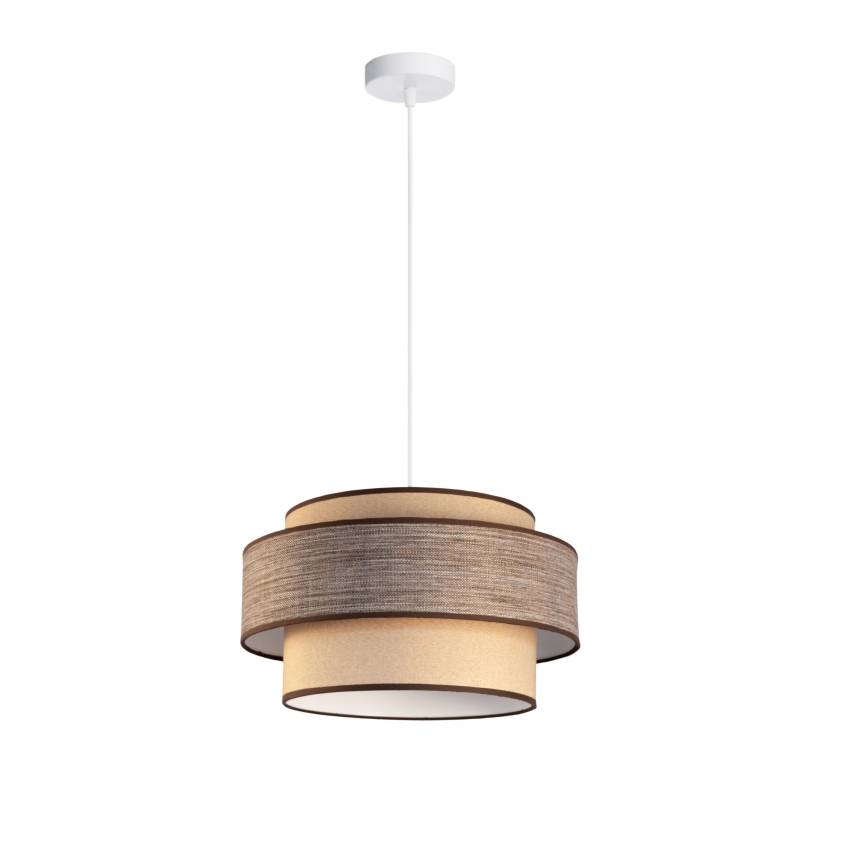 Luster na sajli GRACE 1xE27/60W/230V bež/smeđa