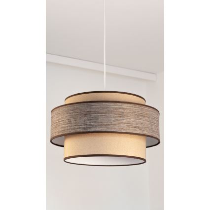 Luster na sajli GRACE 1xE27/60W/230V bež/smeđa